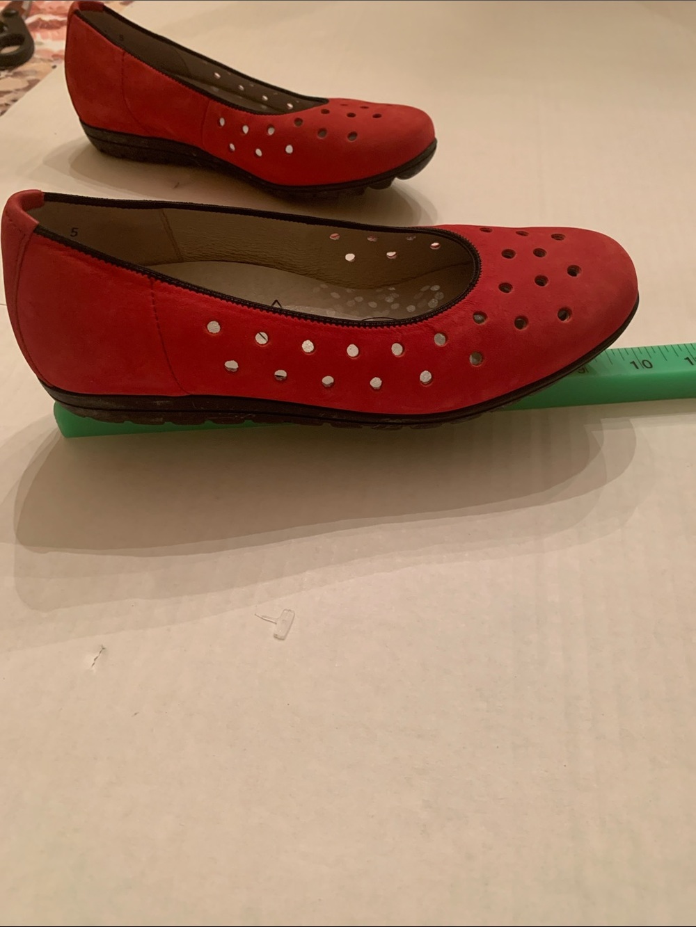VGUC Waldlaufer Hadya Red suede flats women size 8 - Picture 12 of 14